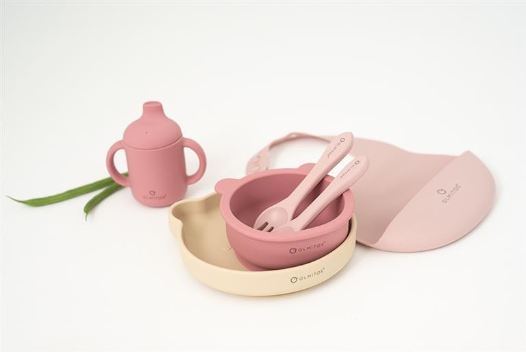 Vajilla 7 Piezas Silicona Pink Olmitos