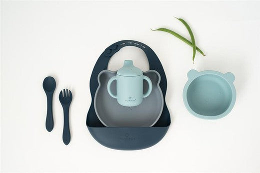 Vajilla 7 Piezas Silicona Blue Olmitos