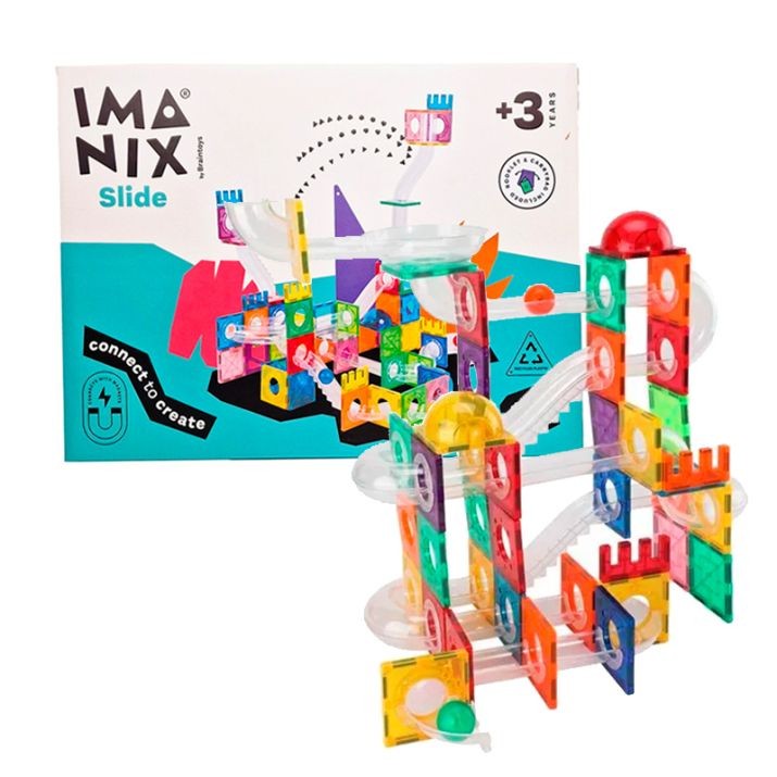 Juego Construcción Braintoys Imanix Tobogán 134 pzas.