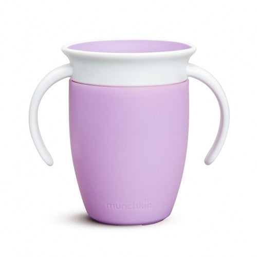 Taza antigoteo 360º Lila  asas+tapa(200ml) de Munchkin