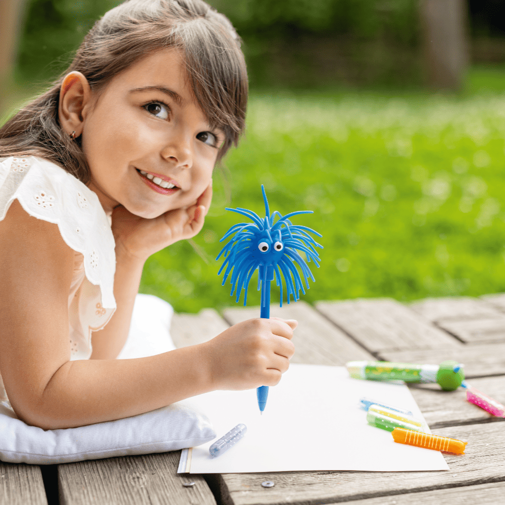 Bolígrafo divertido Monster (Azul) Moses