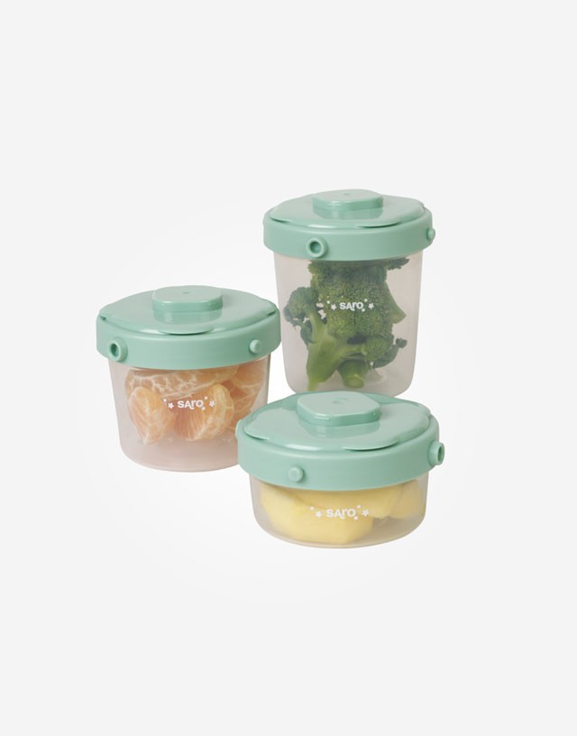 Pack de 3 Contenedores Porta-alimentos Mint de Saro