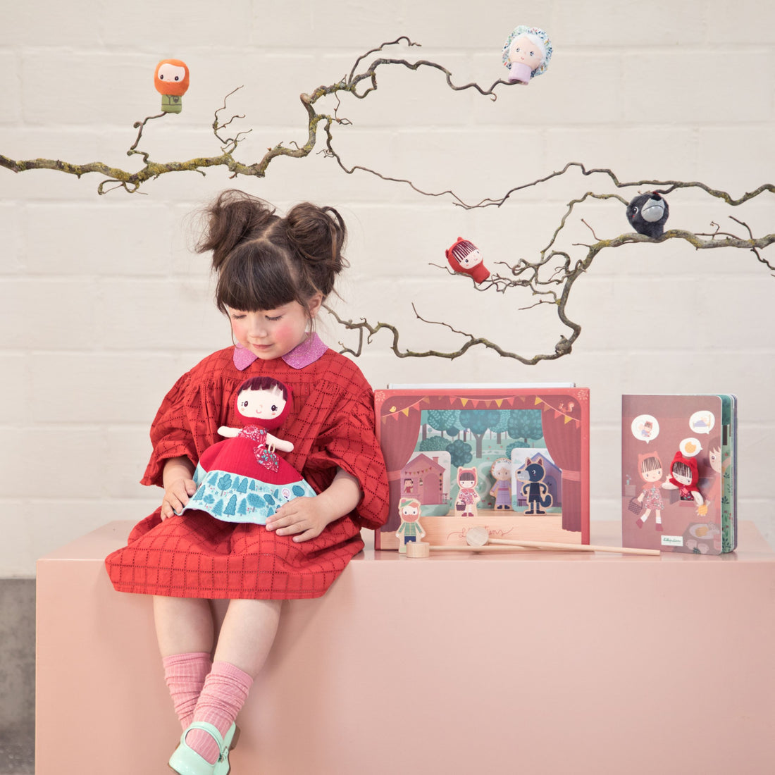 Marionetas de dedo de Caperucita Roja Lilliputiens