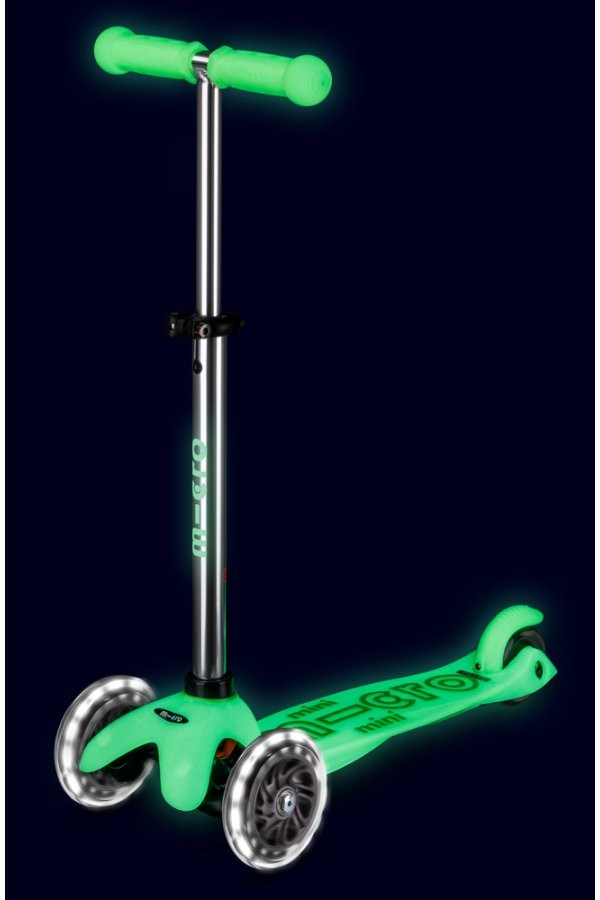 Patinete Mini Micro Deluxe Glow Led Verde Lima