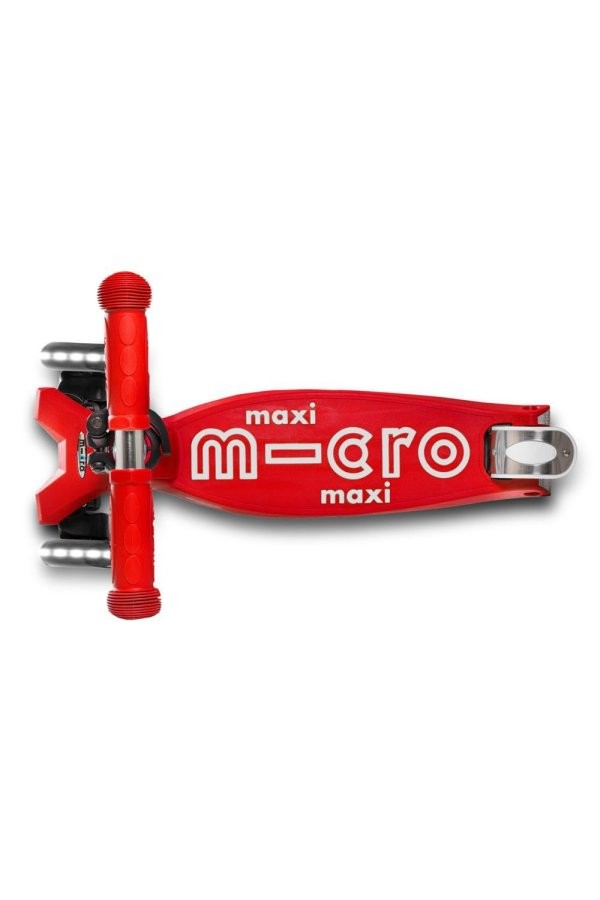 Patinete Maxi Micro Deluxe Led Rojo