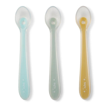Set 3 Cucharas Silicona Menta de Saro