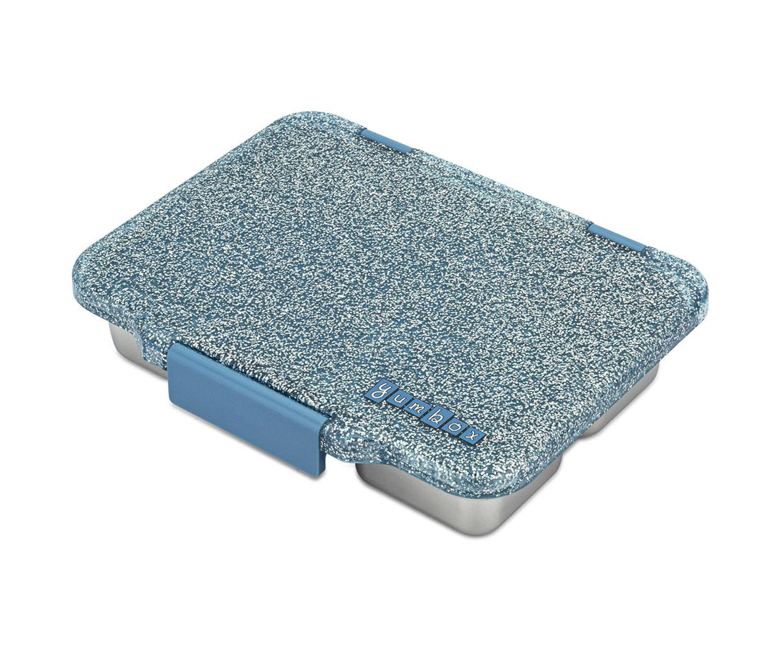 Fiambrera Yumbox Pret  Acero Inoxidable Glitter Paris Blue
