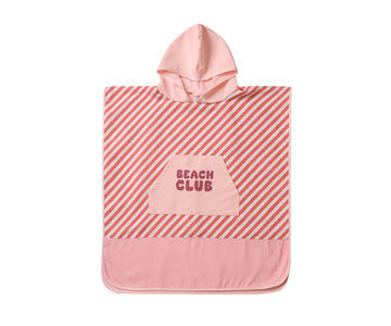 Poncho de Playa Stripes Bloom & Blush