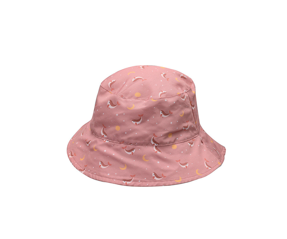 Gorrito Reversible Whale Pink