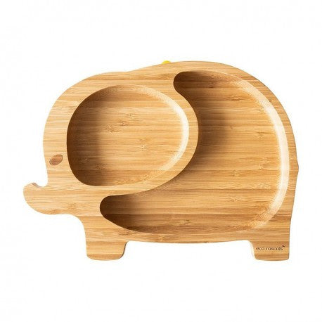 Plato de Bambú Elefante Azul de Eco Rascals