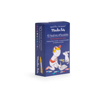 Set de 10 Rotuladores Borrables Aurjourd'hui c'est Mercredi de Moulin Roty