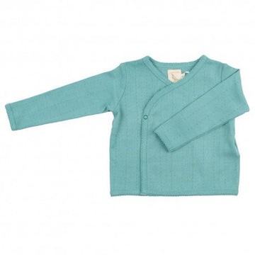 Chaqueta Pointelle Turquoise de Pigeon Organics