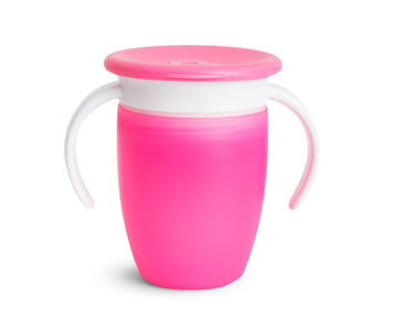 Taza antigoteo 360º Rosa asas+tapa (200ml) de Munchkin