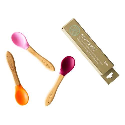 Set Cucharas Bamboo 3ud. Rosa-Granate-Naranja Eco Rascals