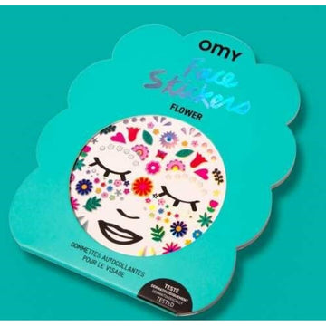 Pegatinas para cara Flower Omy