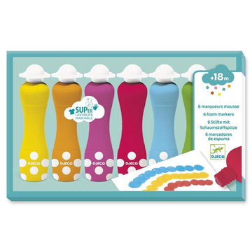 Colores Para Peques 6 Marcadores De Espuma Djeco