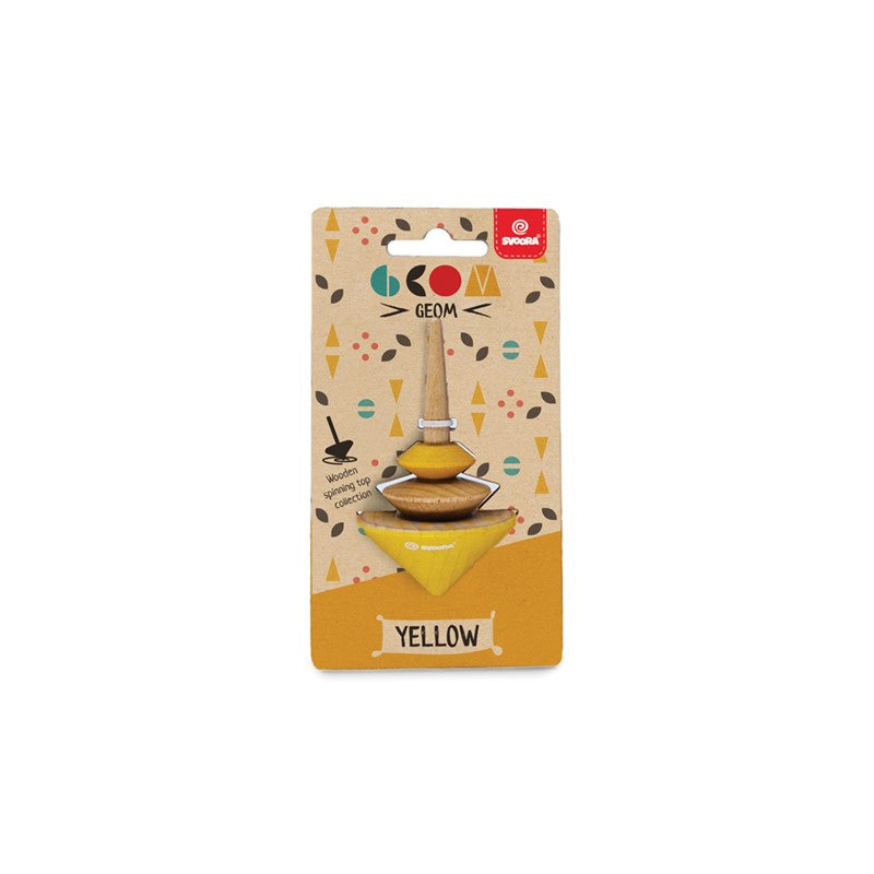 Peonza de Madera Geom Amarilla Svoora
