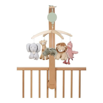 Móvil Musical de Madera Safari Friends Little Dutch