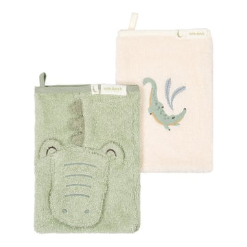 Set 2 Manoplas Baño Cocodrilo Little Dutch