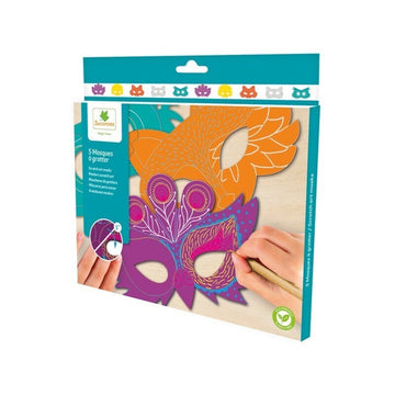 Portafolio de Scratch Art - 5 Mask de Animales de Sycomore - 5 Máscaras