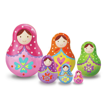 Taller Pinta Cajitas Matrioshka 4M