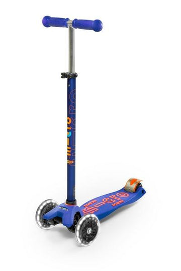 Patinete Maxi Micro Deluxe Led Azul/Rojo