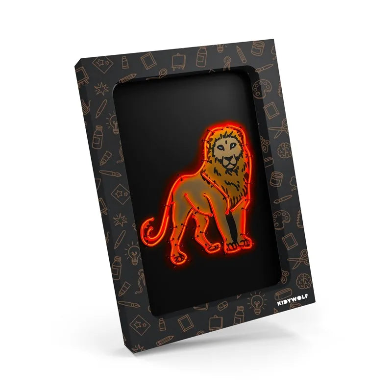 Pack KIDYNEON Naranja Kit de Decoración de Pared con Luces Kidywolf