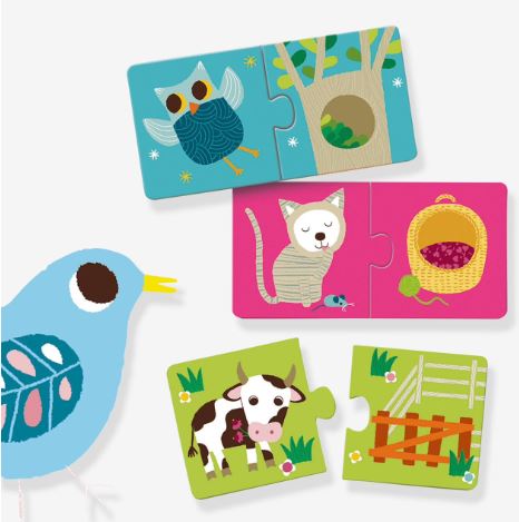 Educativos Puzzle Dúo Hábitat de Djeco