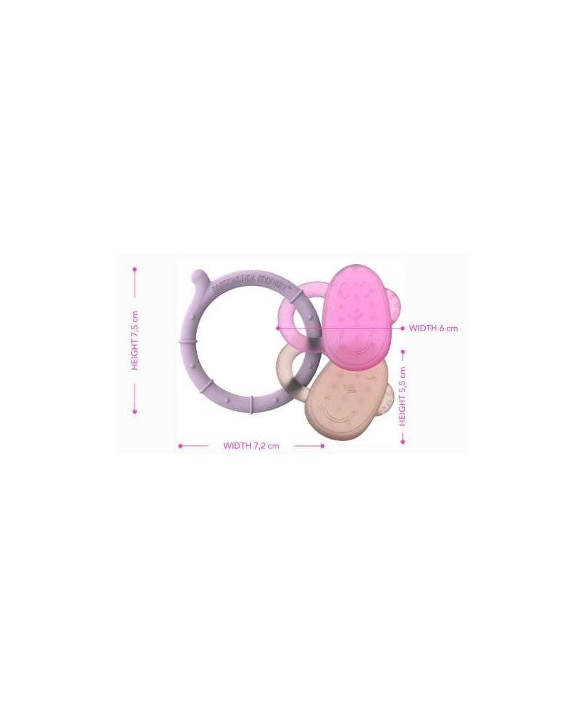 Mordedor Matchstick Monkey Dusty Pink para Congelador