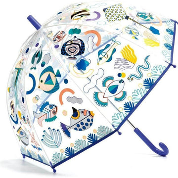 Paraguas Infantil Transparente Mágico Peces Djeco