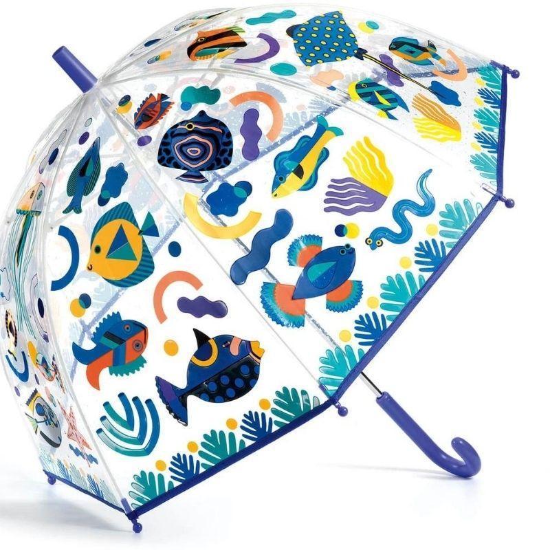 Paraguas Infantil Transparente Mágico Peces Djeco