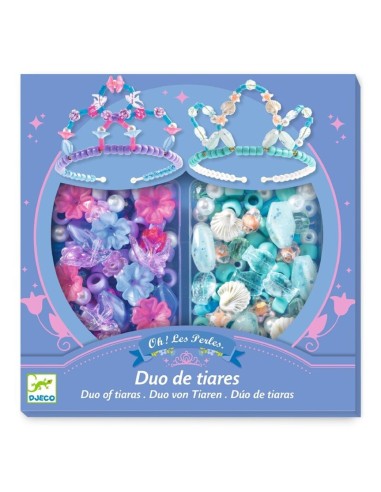Perlas Dúo De Tiaras Azul Djeco
