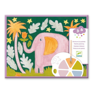 Pintura con paleta Los animales Salvajes de Djeco