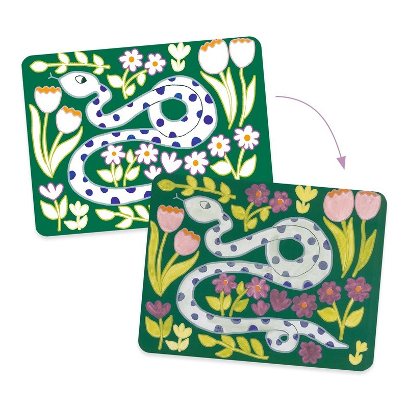 Pintura con paleta Los animales Salvajes de Djeco