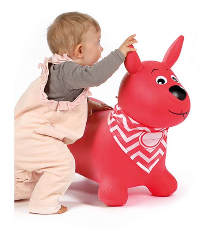 Perro Saltarín rosa Ludi