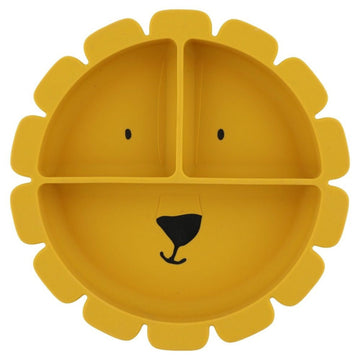 Plato Compartimentado Silicona con Ventosa Lion