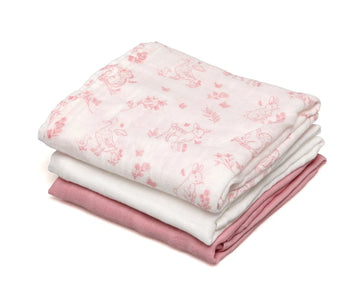 Muselina 70x70cm Bambú Rosa Kiokids