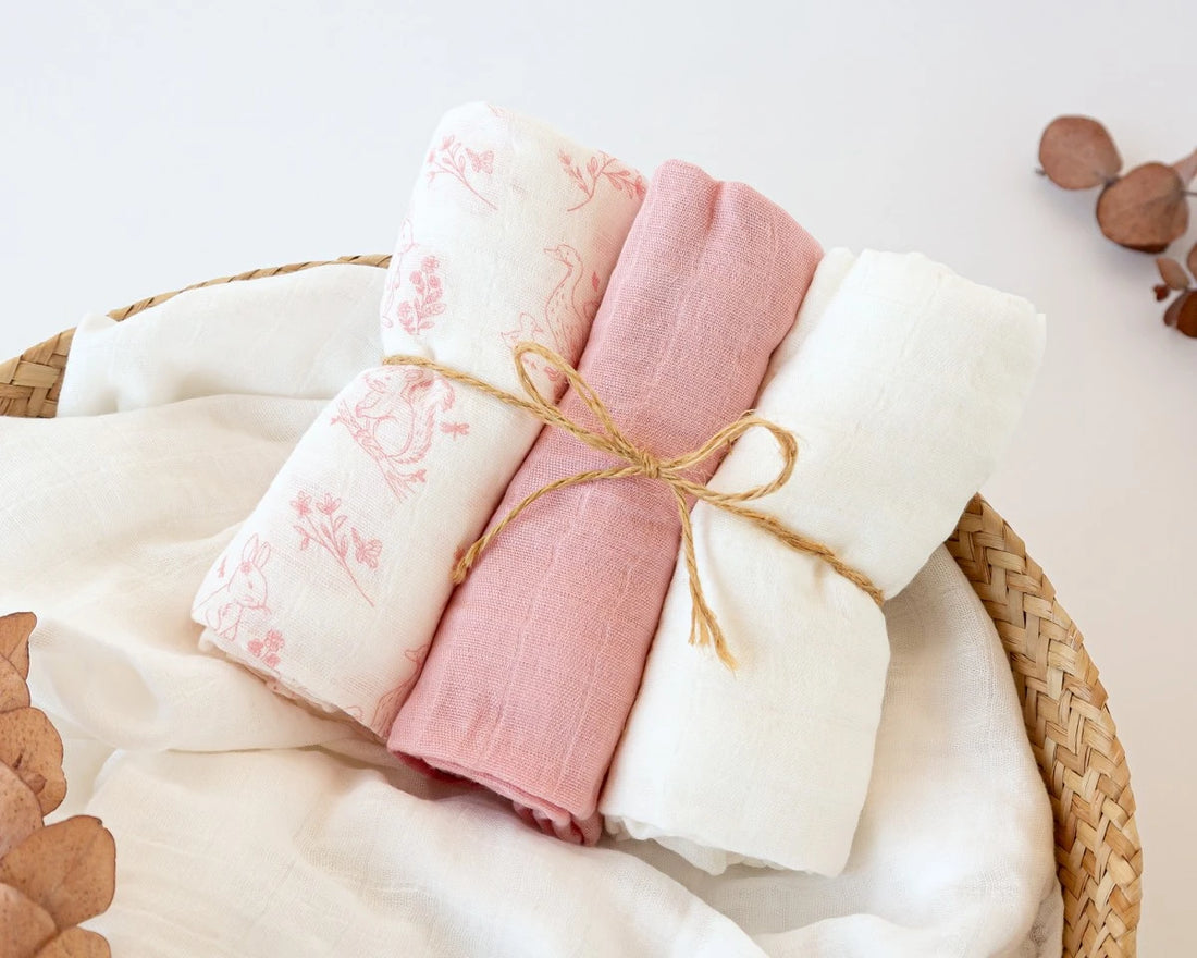 Muselina 70x70cm Bambú Rosa Kiokids