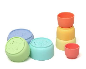 Set de Cubos de Silicona para el Baño del Bebé Kiokids