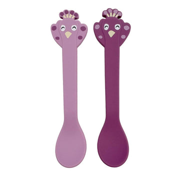Set 2 Cucharas Silicona Pavo Real de Trixie