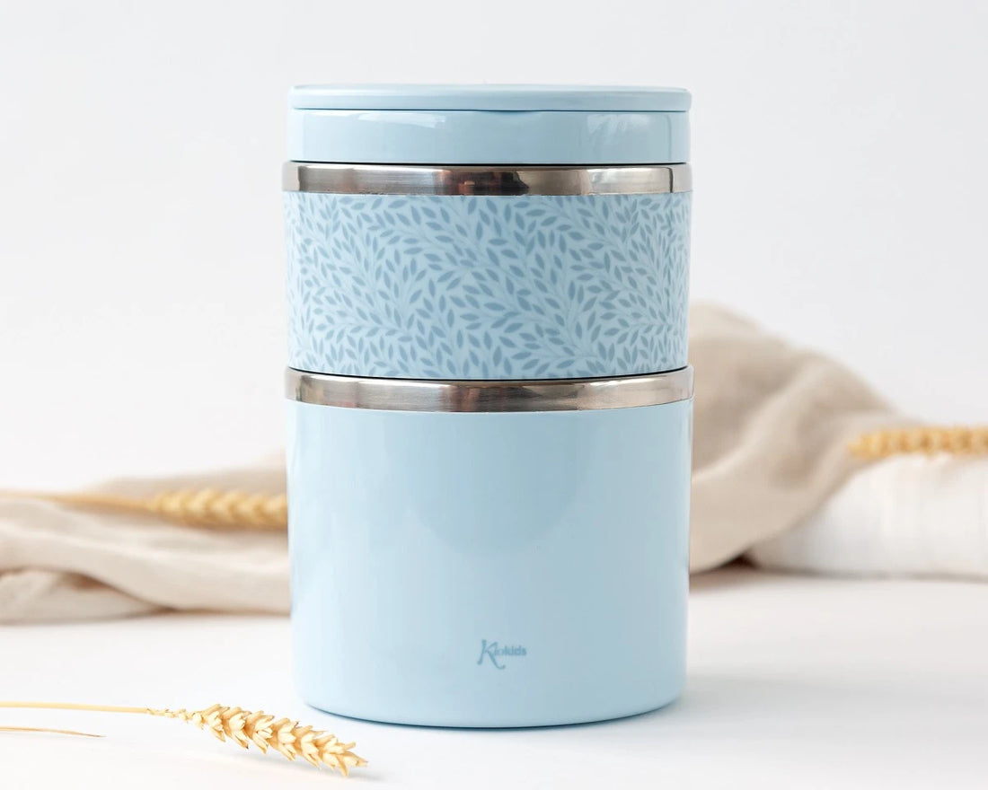 Termo Doble para Alimentos de Acero Inoxidable 930ml Azul Kiokids