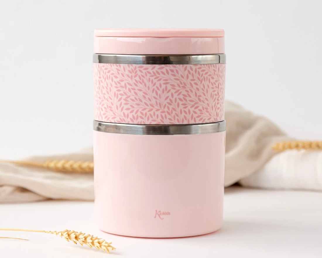 Termo Doble para Alimentos de Acero Inoxidable 930ml Rosa Kiokids
