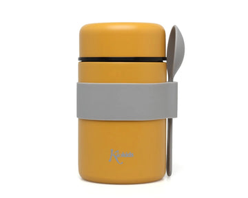 Termo Papillero de Acero Inoxidable 500ml con Cuchara Mostaza Kiokids